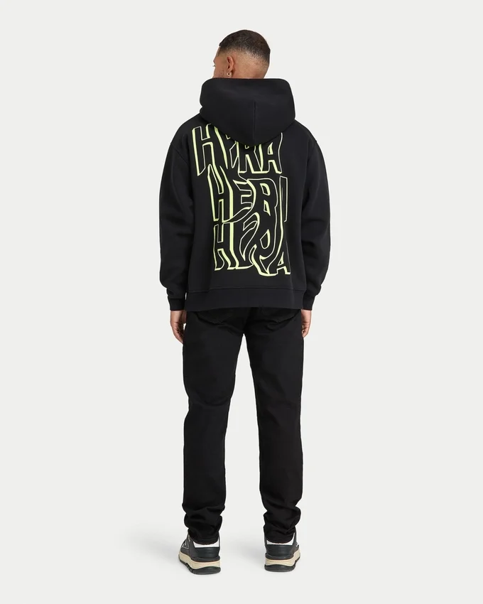 Sudadera con capucha oversize para hombre «Graffiti» – negra Sudadera con capucha oversize para hombre «Graffiti» – negra