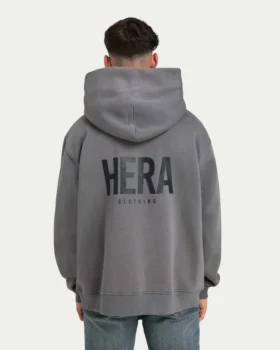 Sudadera con capucha oversize para hombre – gris carbón