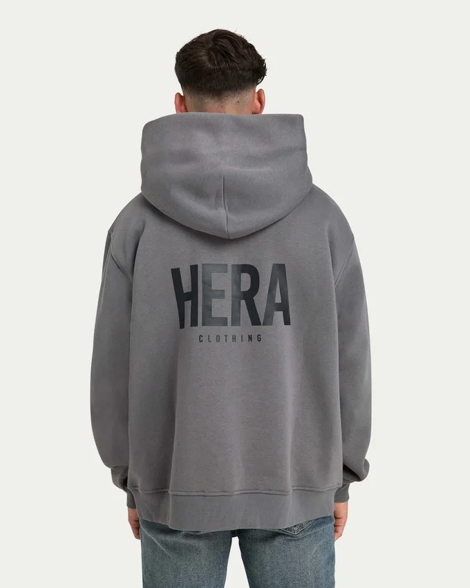 Sudadera con capucha oversize para hombre – gris carbón Sudadera con capucha oversize para hombre – gris carbón