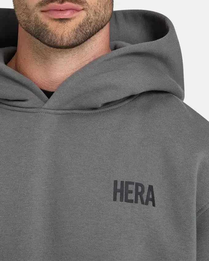 Sudadera con capucha oversize para hombre – gris carbón Sudadera con capucha oversize para hombre – gris carbón