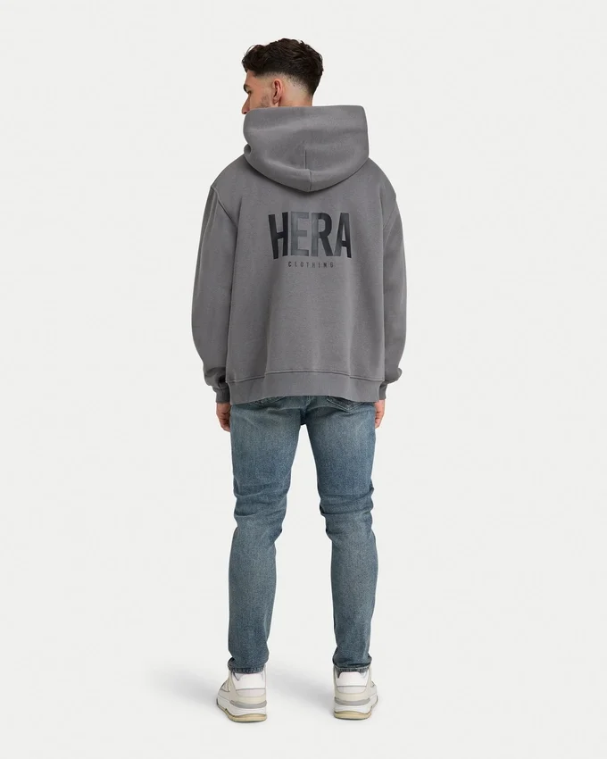 Sudadera con capucha oversize para hombre – gris carbón Sudadera con capucha oversize para hombre – gris carbón