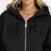 Sudadera con capucha y cremallera corta 365 para mujer Sudadera con capucha y cremallera corta 365 para mujer