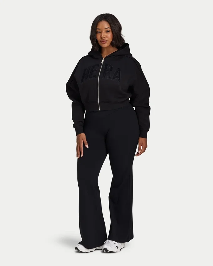 Sudadera con capucha y cremallera corta 365 para mujer Sudadera con capucha y cremallera corta 365 para mujer