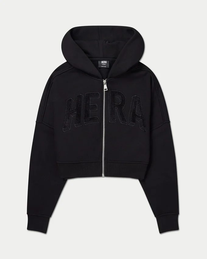 Sudadera con capucha y cremallera corta 365 para mujer Sudadera con capucha y cremallera corta 365 para mujer