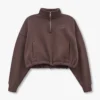 Sudadera corta de Rewear Collective – marrón pizarra Sudadera corta de Rewear Collective – marrón pizarra