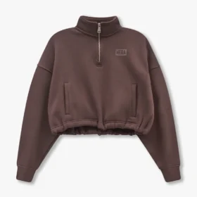 Sudadera corta de Rewear Collective – marrón pizarra