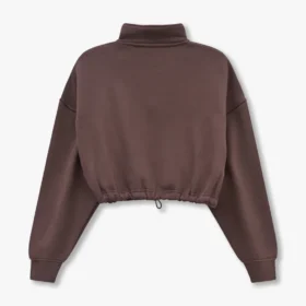 Sudadera corta de Rewear Collective – marrón pizarra