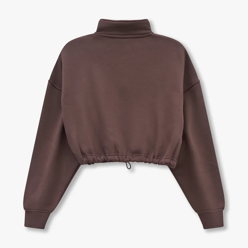 Sudadera corta de Rewear Collective – marrón pizarra Sudadera corta de Rewear Collective – marrón pizarra