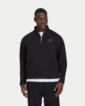 Sudadera oversize con cremallera de ¼ para hombre «Staple»