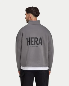 Sudadera oversize con cremallera de ¼ para hombre «Staple»