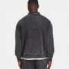 Sudadera Signature oversize con cremallera de 1/4 para hombre, con efecto lavado característico