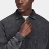 Sudadera Signature oversize con cremallera de 1/4 para hombre, con efecto lavado característico