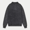 Sudadera Signature oversize con cremallera de 1/4 para hombre, con efecto lavado característico