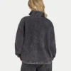Sudadera Signature oversize con cremallera de 1/4 para mujer, con efecto lavado característico Sudadera Signature oversize con cremallera de 1/4 para mujer, con efecto lavado característico