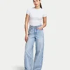 Vaqueros anchos para mujer – azul claro Vaqueros anchos para mujer – azul claro