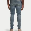 Vaqueros de corte ajustado para hombre – azul arena