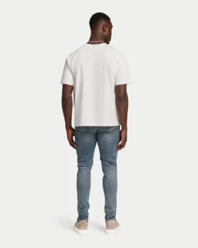 Camiseta oversize lisa para hombre – blanco roto