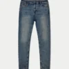 Vaqueros de corte ajustado para hombre – azul arena
