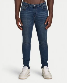 Vaqueros de corte ajustado para hombre – azul oscuro