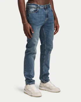 Vaqueros de corte holgado de Denim para hombre – lavado medio