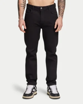 Vaqueros de corte holgado de Denim para hombre – negros