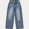 Vaqueros de pierna ancha de Denim – lavado medio Vaqueros de pierna ancha de Denim – lavado medio