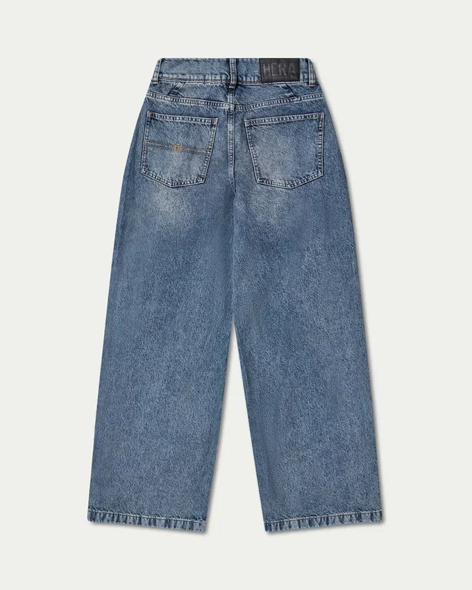 Vaqueros de pierna ancha de Denim – lavado medio Vaqueros de pierna ancha de Denim – lavado medio