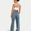 Vaqueros de pierna ancha de Denim – lavado medio Vaqueros de pierna ancha de Denim – lavado medio