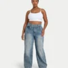 Vaqueros de pierna ancha de Denim – lavado medio Vaqueros de pierna ancha de Denim – lavado medio