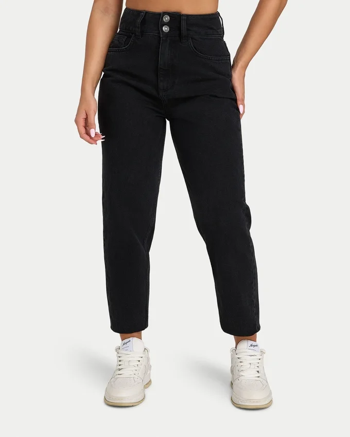 Vaqueros «mom» para mujer – negro lavado Vaqueros «mom» para mujer – negro lavado