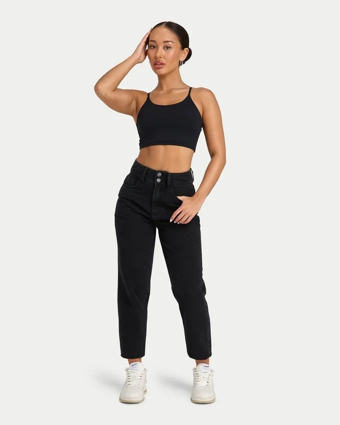 Vaqueros «mom» para mujer – negro lavado Vaqueros «mom» para mujer – negro lavado
