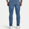 Vaqueros slim fit para hombre – azul medio