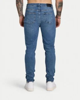 Vaqueros slim fit para hombre – azul medio