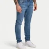 Vaqueros slim fit para hombre – azul medio