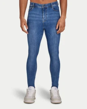 Vaqueros Spray-On de corte ajustado para hombre – azul medio