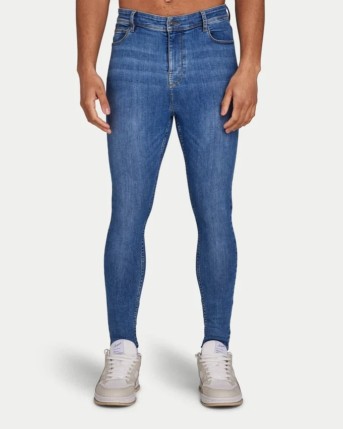 Vaqueros Spray-On de corte ajustado para hombre – azul medio Vaqueros Spray-On de corte ajustado para hombre – azul medio
