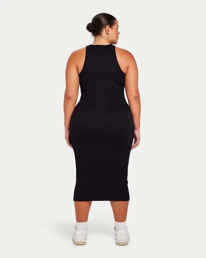 Vestido midi «Base Racer» para mujer – negro Vestido midi «Base Racer» para mujer – negro