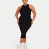 Vestido midi «Base Racer» para mujer – negro Vestido midi «Base Racer» para mujer – negro