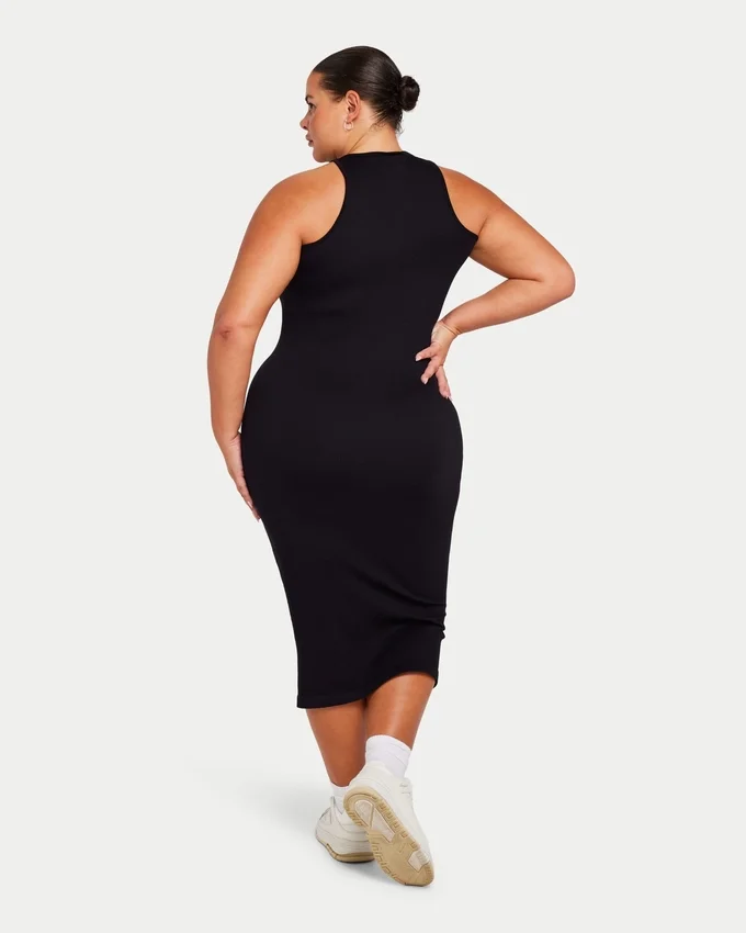 Vestido midi «Base Racer» para mujer – negro Vestido midi «Base Racer» para mujer – negro