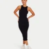 Vestido midi «Base Racer» para mujer – negro Vestido midi «Base Racer» para mujer – negro