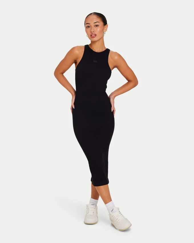 Vestido midi «Base Racer» para mujer – negro Vestido midi «Base Racer» para mujer – negro